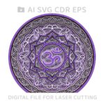 Conjunto de 7 Vectores de Chakras en Madera para Corte CNC SVG - Arte Digital Multicapa - Imagen 8