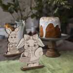 Plantilla SVG para Corte Láser: Decoración de Mesa de Conejo de Pascua - Pack Glowforge DXF - Imagen 6
