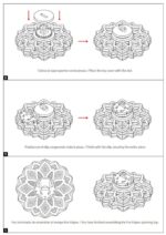 Juego de 4 trompos con estadio - Archivos digitales para corte láser + Manual de ensamble Bilingüe - Imagen 10