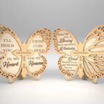 Letrero conmemorativo personalizado para abuela - SVG mariposa para Glowforge y corte láser