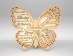 Letrero conmemorativo personalizado para abuela - SVG mariposa para Glowforge y corte láser - Imagen 2