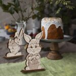 Plantilla SVG para Corte Láser: Decoración de Mesa de Conejo de Pascua - Pack Glowforge DXF - Imagen 7