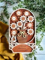 Letrero Personalizado de Flores para Familia de 1 a 12 Miembros - Regalo Día de la Madre - Plantilla SVG/PDF para Corte Láser Glowforge - Imagen 7