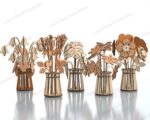 Plantilla SVG para jarrón de flores 3D cortado a láser - Decoración de mesa con archivo DXF y Glowforge - Imagen 3