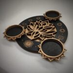 Portavelas de Loto y Chakras - Archivos SVG, AI, CDR para Corte Láser | Descarga Instantánea - Imagen 2