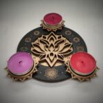 Portavelas de Loto y Chakras - Archivos SVG, AI, CDR para Corte Láser | Descarga Instantánea - Imagen 4