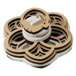 Juego de 4 trompos con estadio - Archivos digitales para corte láser + Manual de ensamble Bilingüe - Imagen 8