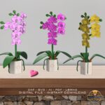 Orquídea de madera 3D, rompecabezas láser para decoración del hogar, regalo perfecto para ella, descarga DXF/PDF - Imagen 2