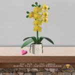 Orquídea de madera 3D, rompecabezas láser para decoración del hogar, regalo perfecto para ella, descarga DXF/PDF - Imagen 3