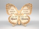 Letrero conmemorativo personalizado para abuela - SVG mariposa para Glowforge y corte láser - Imagen 3