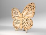Letrero conmemorativo personalizado para abuela - SVG mariposa para Glowforge y corte láser - Imagen 5