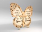 Letrero conmemorativo personalizado para abuela - SVG mariposa para Glowforge y corte láser - Imagen 7