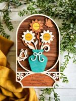 Letrero Personalizado de Flores para Familia de 1 a 12 Miembros - Regalo Día de la Madre - Plantilla SVG/PDF para Corte Láser Glowforge - Imagen 6