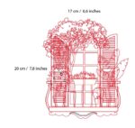 Balcón SVG en Capas con Plantas Suculentas y Flores para Corte Láser - Archivos de Decoración Pared - Imagen 2