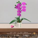 Orquídea de madera 3D, rompecabezas láser para decoración del hogar, regalo perfecto para ella, descarga DXF/PDF - Imagen 7
