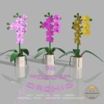 Orquídea de madera 3D, rompecabezas láser para decoración del hogar, regalo perfecto para ella, descarga DXF/PDF