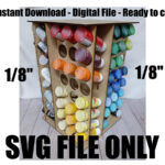 Archivo SVG para corte láser de portabotellas de pintura de 2 oz en material de 1/8"