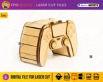 Caja de madera corte láser en forma de control de videojuegos para dulces y regalos, archivos SVG, EPS, PDF, DXF - Imagen 4
