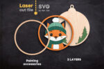 Paquete SVG de Juguetes Navideños para Árboles | Cortes Laser para Glowforge - Animales del Bosque - Imagen 5