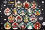 Paquete SVG de Juguetes Navideños para Árboles | Cortes Laser para Glowforge - Animales del Bosque - Imagen 2