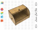 Caja de almacenamiento de pan de madera SVG para corte láser - Patrón descargable instantáneo - Imagen 5