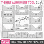 Guía de Alineación para Camisetas SVG: Regla de Diseño para Cuello en V Adultos y Niños - Imagen 5