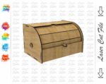 Caja de almacenamiento de pan de madera SVG para corte láser - Patrón descargable instantáneo - Imagen 2