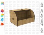 Caja de almacenamiento de pan de madera SVG para corte láser - Patrón descargable instantáneo - Imagen 3