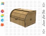 Caja de almacenamiento de pan de madera SVG para corte láser - Patrón descargable instantáneo - Imagen 6