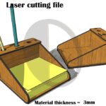 Portalápices cortado a láser con bloc de notas de 3 mm en formato SVG para escritorio elegante