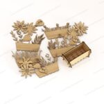 Paquete de 3 macetas 3D de madera para decoración, archivo SVG cortado a láser, patrón DXF mandala Glowforge - Imagen 5