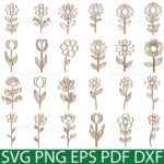 Paquete SVG de Flores Silvestres para Corte Láser - Archivos Botánicos IDEALES para Manualidades - Imagen 3