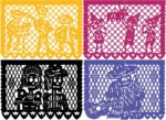 Papel Picado Clip Art para Día de Muertos - Set de Arte Mexicano en Jpeg, Pdf 300DPI, Descarga Inmediata - Imagen 9