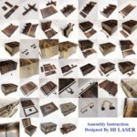 Caja de Joyería con 2 Cajones - Archivo SVG/DXF para Corte Láser de Madera 3 mm - Imagen 3