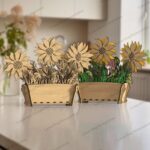 Paquete de 3 macetas 3D de madera para decoración, archivo SVG cortado a láser, patrón DXF mandala Glowforge - Imagen 6