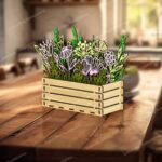 Paquete de 3 macetas 3D de madera para decoración, archivo SVG cortado a láser, patrón DXF mandala Glowforge - Imagen 10