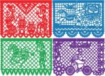 Papel Picado Clip Art para Día de Muertos - Set de Arte Mexicano en Jpeg, Pdf 300DPI, Descarga Inmediata - Imagen 8