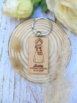 Centro de Mesa Angel de Mi Guarda en Madera con Silueta de Luna y Estrellas - 15x15 cm - Imagen 9