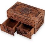 Caja de madera cortada a láser para guardar tarjetas - Archivos DXF, SVG, PDF incluidos