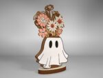 Flores Fantasmas 3D para Halloween - Archivo SVG Multicapa para Corte Láser Glowforge - Imagen 2
