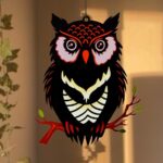 Plantillas SVG y PDF para Lámparas de Halloween - Murciélagos, Arañas y Búhos en 3 Piezas - Imagen 8