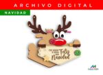 Letrero de Reno Navideño para Corte Láser - Archivo Digital de Adorno Navideño - Imagen 2