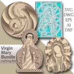 Paquete SVG Multicapa Virgen María para Corte Láser en Madera y Papel - Diseño 3D