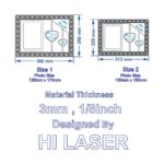 Marco de fotos giratorio de madera cortado a láser en SVG y DXF - 2 tamaños disponibles - Imagen 2