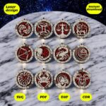 Ambientadores Zodiacales: Archivos SVG para Corte Láser y CNC - 12 Signos del Zodiaco