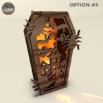 Candelabros de ataúdes para Halloween - Archivos SVG y DXF para corte láser y manualidades creativas - Imagen 7