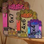 Foto digital para altar de muertos con marco de papel picado y flor de cempasúchil