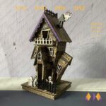 Rompecabezas 3D de Casa Embrujada de Madera para Halloween - Kit Láser Decorativo y Zombis Svg - Imagen 9