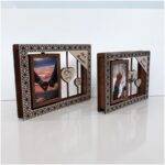 Marco de fotos giratorio de madera cortado a láser en SVG y DXF - 2 tamaños disponibles - Imagen 8