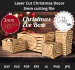 Caja de almacenamiento con tapa abatible - Archivos SVG para corte láser Glowforge - 4 tamaños disponibles - Imagen 2